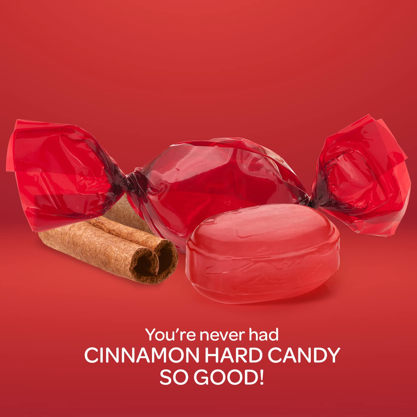 CRAZYOUTLET Hard Candy Cinnamon Flavor - 2 Pound Bulk Pack, Individually Wrapped, Red - Classic Old-Fashioned Sweets (About 180 Count)
