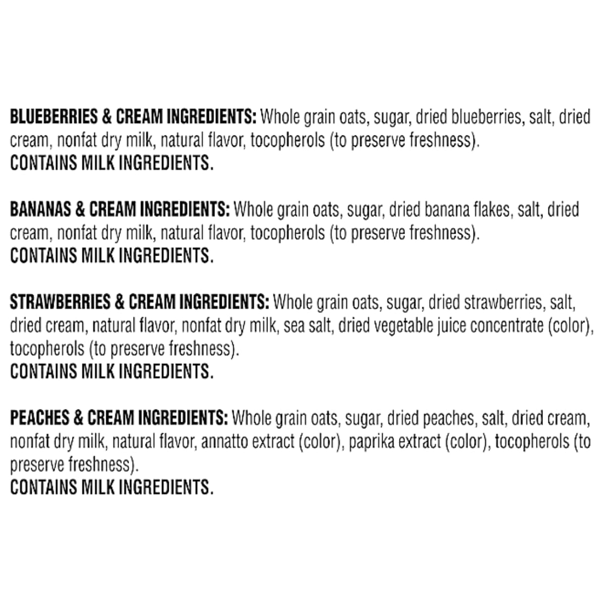 Lyfno Instant Oatmeal Variety Pack, Blueberry, Strawberry, Banana & Peaches, 42.3 Oz, 40 Pack