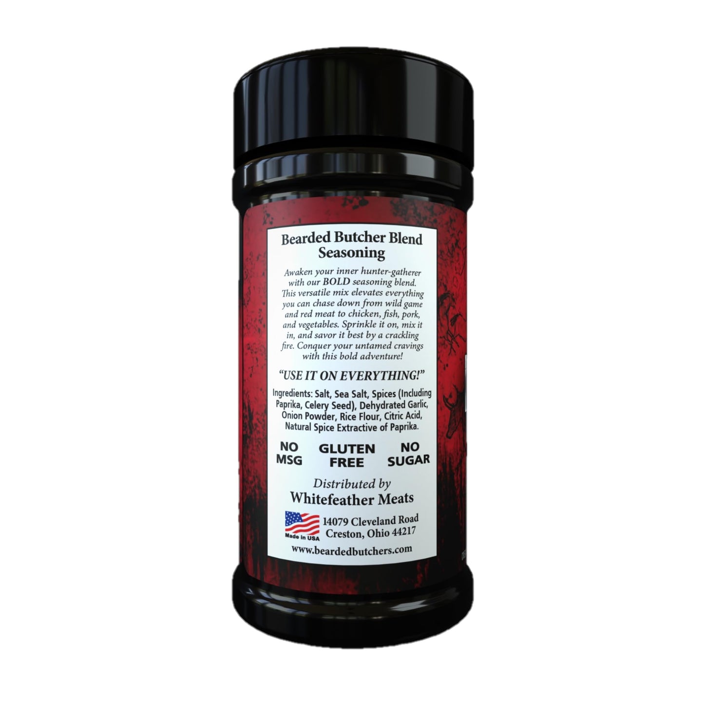 Bearded Butchers Bold Blend, 6 Oz Shaker - Bold Salt, Garlic & Spice Blend For Steaks, Burgers, Roasts, Game Meats, Fries - No M
