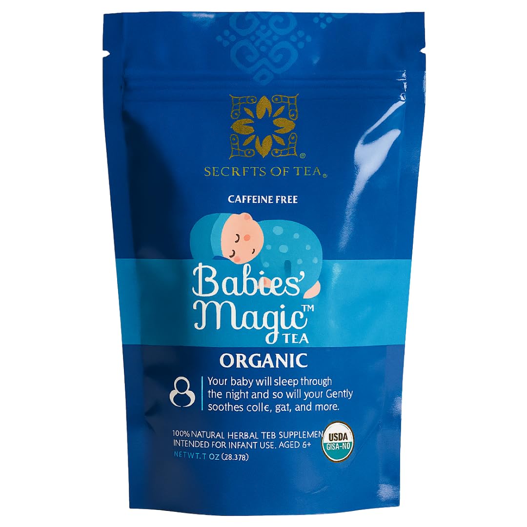 Secrets Of Tea - Babies Magic Tea: Natural Relief for Baby Colic and Gas - USDA Organic, Caffeine-Free, promotes better sleep- 20 Count ((1 Pack)