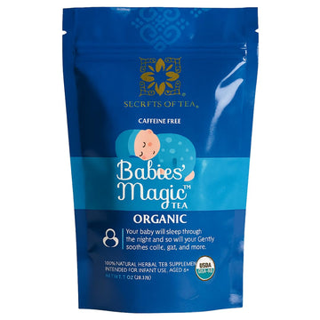 Secrets Of Tea - Babies Magic Tea: Natural Relief for Baby Colic and Gas - USDA Organic, Caffeine-Free, promotes better sleep- 20 Count ((1 Pack)
