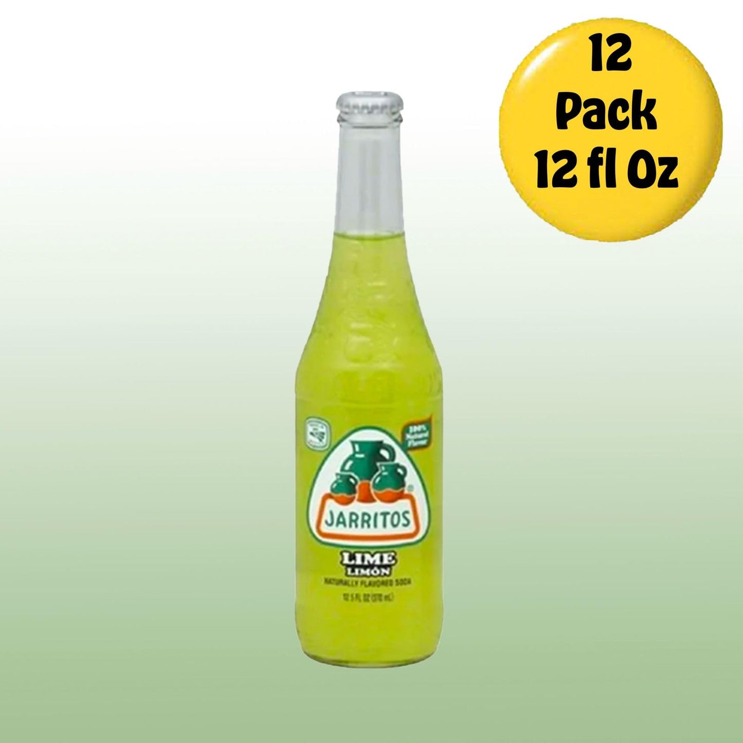 Jarritos Lime Mexican Soft Drink 12 Fl Oz Glass Bottles 12 Pack
