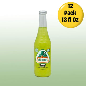 Jarritos Lime Mexican Soft Drink 12 Fl Oz Glass Bottles 12 Pack