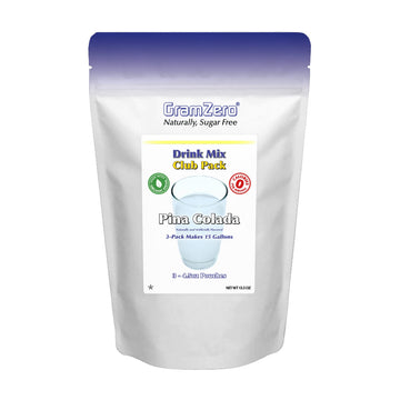 Gramzero Pina Colada Zero Calorie Sugar Free Drink Mix, Great For Nutrition Club Loaded Teas, Stevia Sweetened