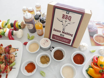 Create Yourself BBQ Sauce Making Kit - Complete DIY Set with Recipes, Ingredients, Containers, and Labels