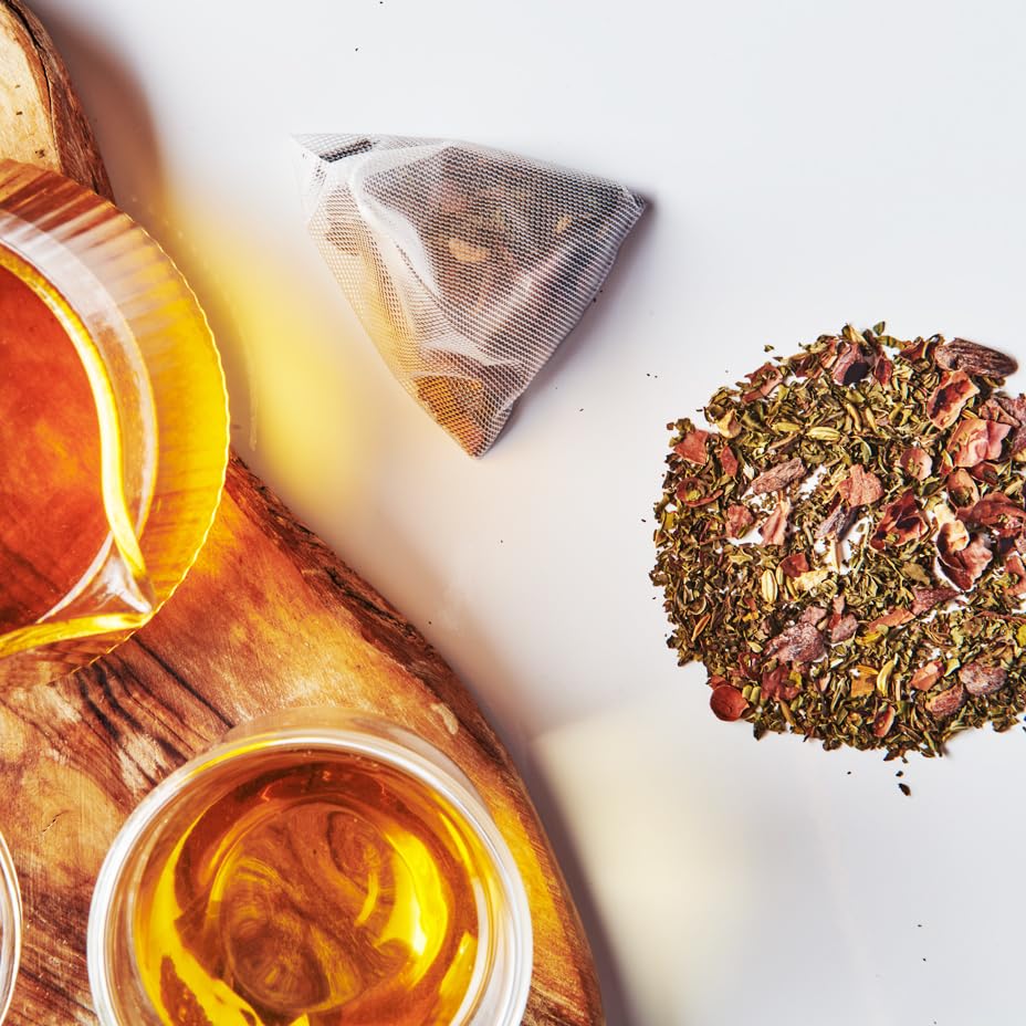 Grace Farms Settle Wellness Organic Tea Blend (50 Sachet Pouch) | Peppermint Cacao | Relaxing And Digestive Support | Fairtrade