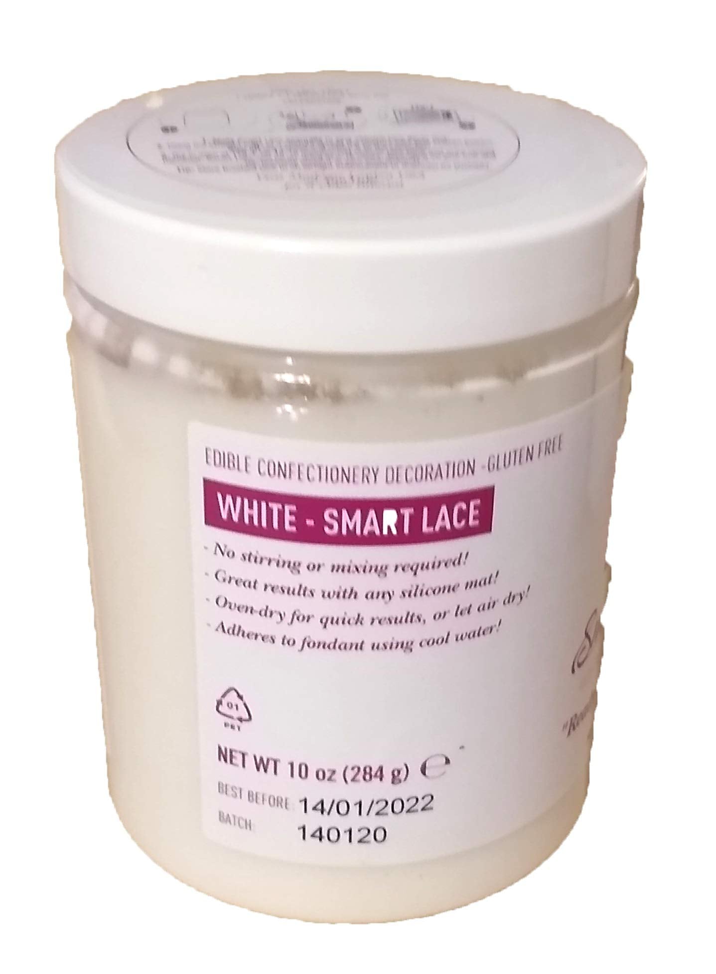 Madame Loulou Smart Lace 10Oz Ready-To-Use, Edible Cake Lace - 284G (White)