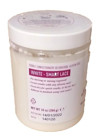 Madame Loulou Smart Lace 10Oz Ready-To-Use, Edible Cake Lace - 284G (White)