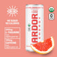 ARDOR Sparkling Water Pink G fruit, 100mg Organic Caffeine, 200mg L-Theanine, 12 Fl Oz, Pack of 12, Vegan, Gluten Free