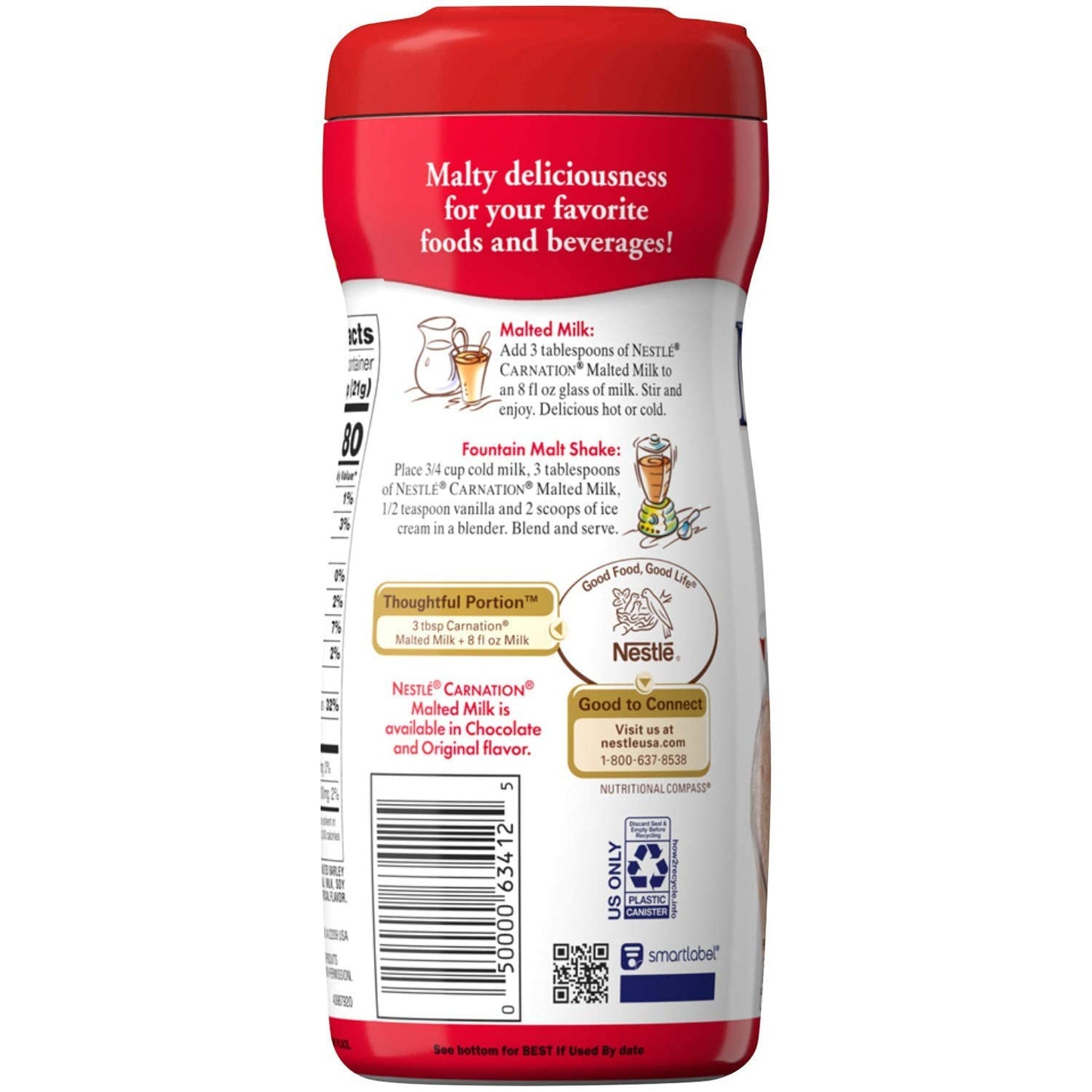 Nestle Carnation Malted Milk Powder, Chocolate And Original Flavor Bundle, 13 Oz Containers (2 Items)