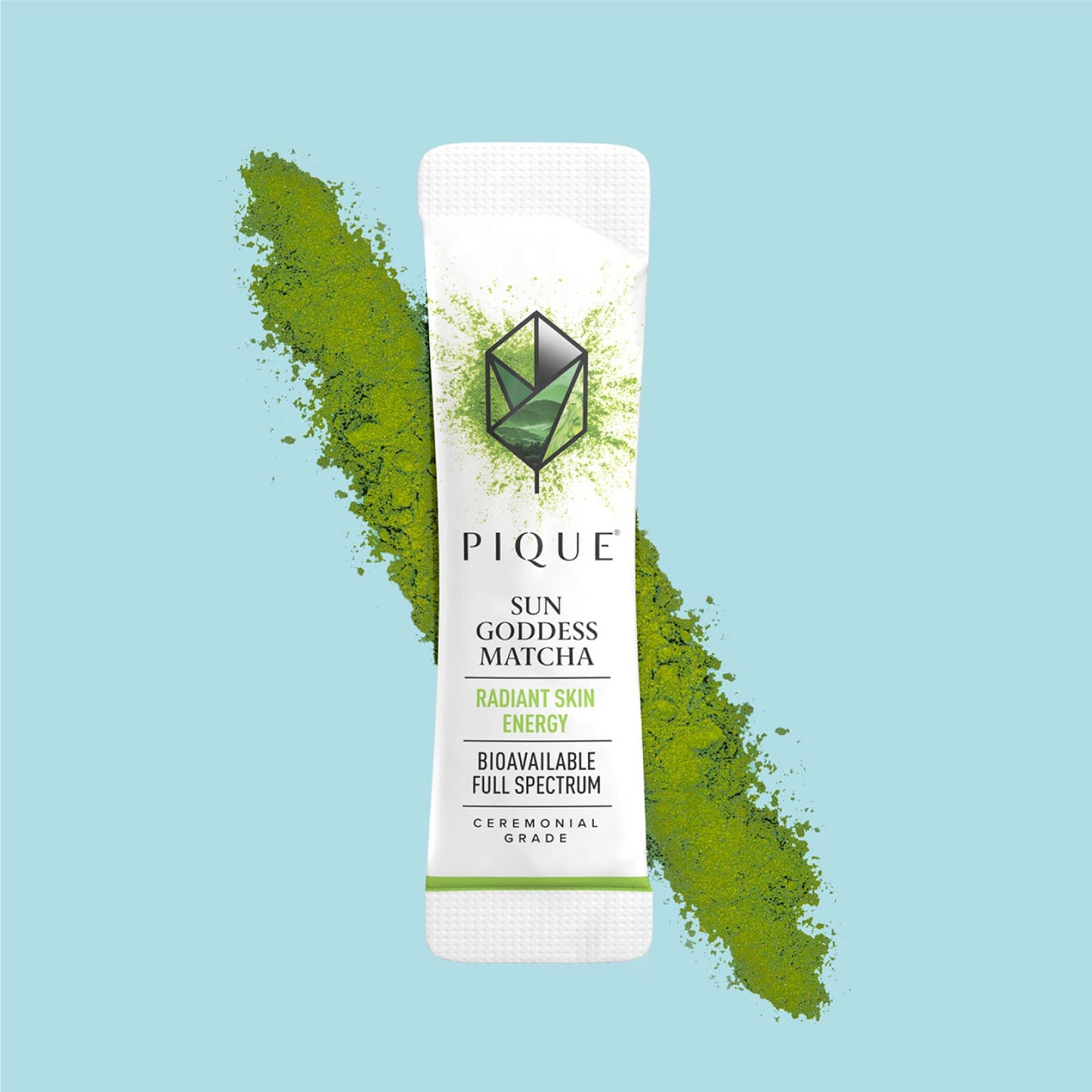 PIQUE Pique Organic Sun Goddess Matcha Green Tea Powder, Ceremonial Grade, 28 Count (Pack of 1)