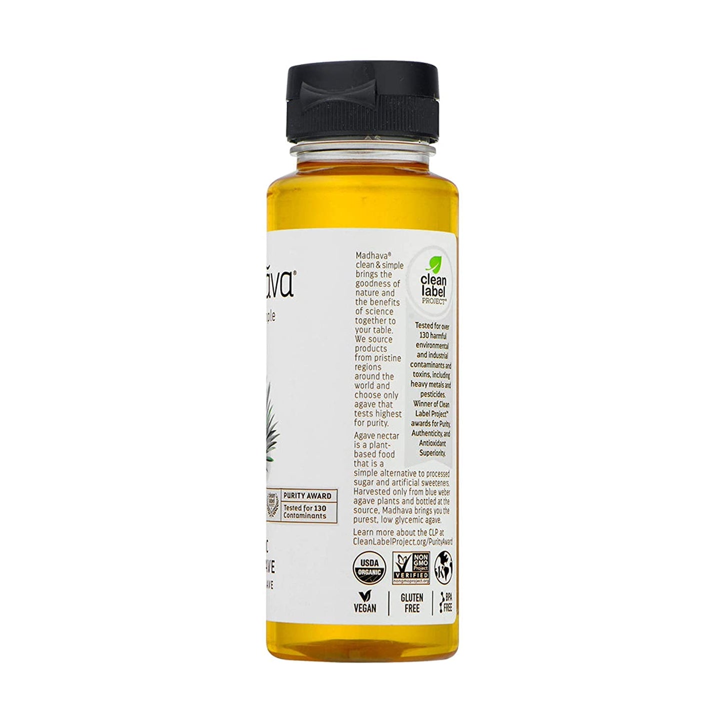 Madhava Organic, Golden Light Blue Agave, Neutral Mild Flavor, 11.75 oz