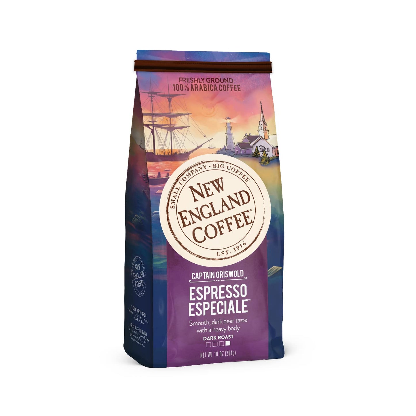 New England Coffee Espresso Especiale Dark Roast Ground Coffee 10oz Bag