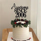 18Th Awesome Since 2006Cake Topper Cheers To 18 Years Birthday Cake Pick 18 Fabulous Cake Decoration For Happy 18Th Birthday Ann