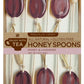 Melville Candy All Natural Honey Spoon Gift Set – Spoons & Lollipops on Wooden Ball Sticks – Gluten-Free, Made in USA Stirrers for Tea, Coffee, & Hot Beverages - Individually Wrapped (6-count, Lavender)