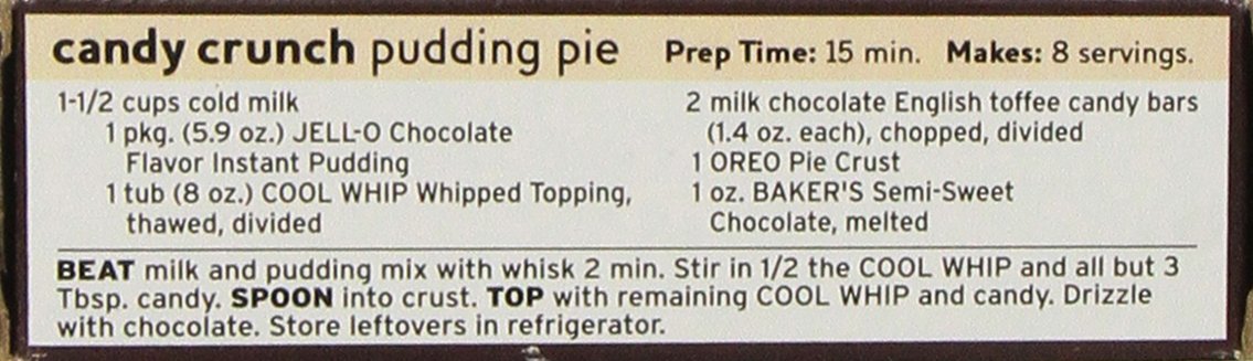 Jell-O, Chocolate Instant Pudding & Pie Filling, 5.9 Ounce