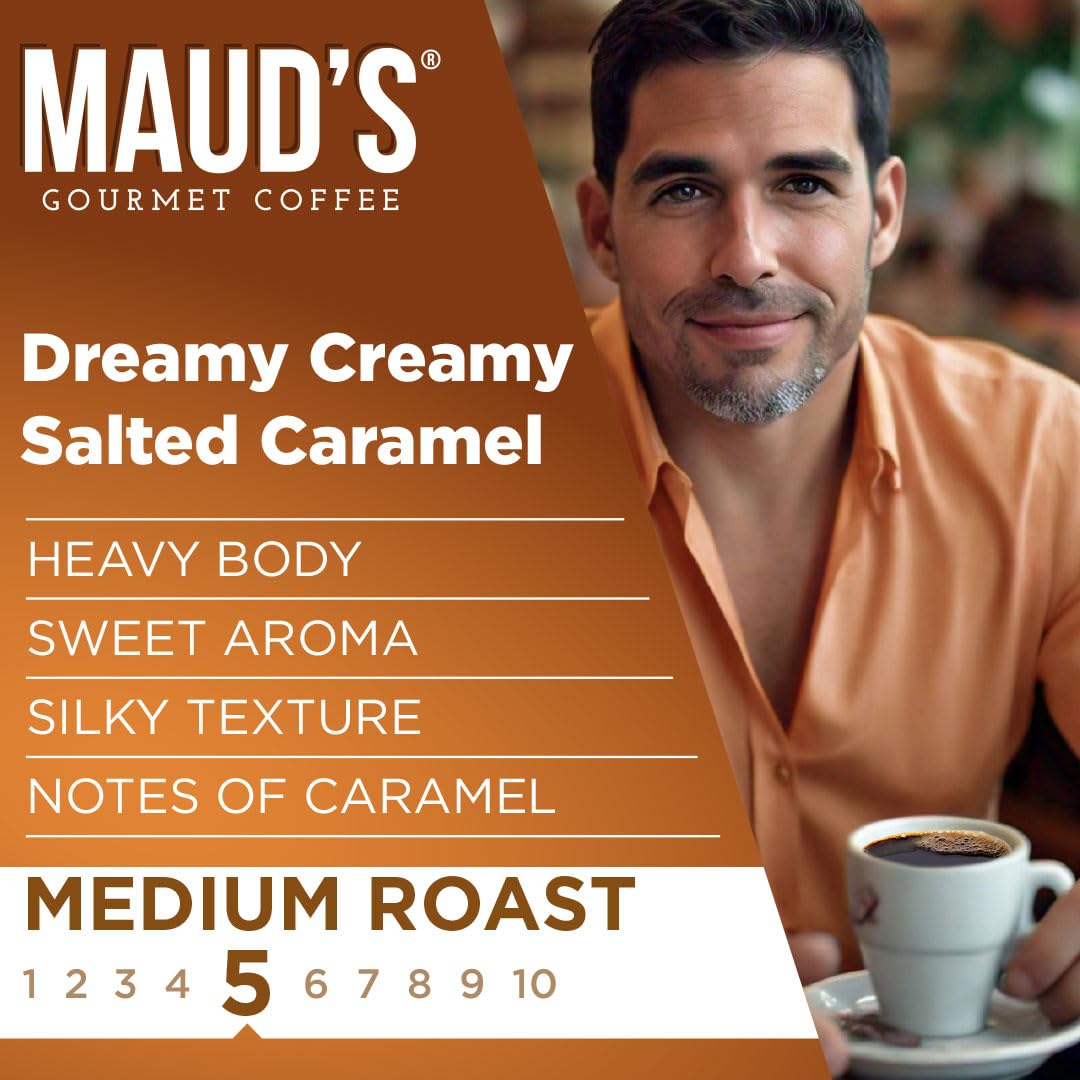 Maud'S Salted Caramel Instant Coffee Packets Single Serve, 26 Ct | Dreamy Creamy Flavored Coffee | 100% Arabica Medum Roast Coff