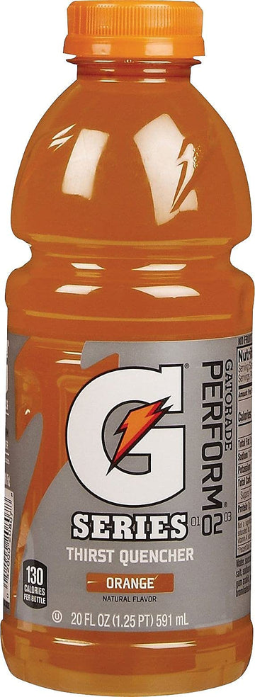 Gatorade Sports Drink, Wide Mouth, 20 Oz Bottles, Orange, 480 Fl Oz (Pack Of 24)