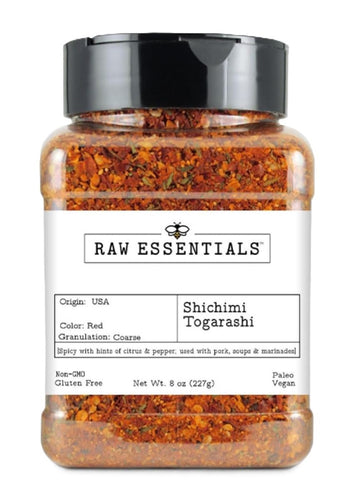Raw Essentials Shichimi Togarashi - A Bold Japanese Spice Blend with Spicy, Citrusy, and Peppery Notes - Elevates Ramen, Sushi, 