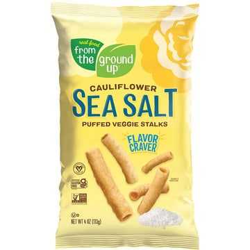 Real Food From The Ground Cauliflower Stalks - 6 Count, 4Oz Bags (Sea Salt)