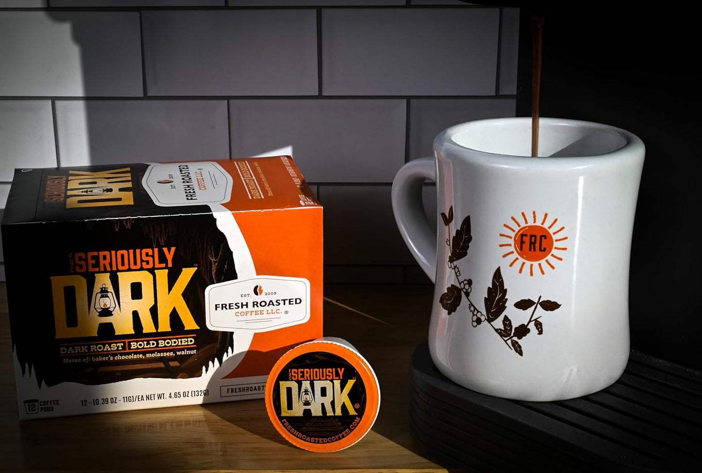 Fresh Roasted Coffee Dark Roast Pods, Artisan Blend, 72 Count for K Cup malt-inspired