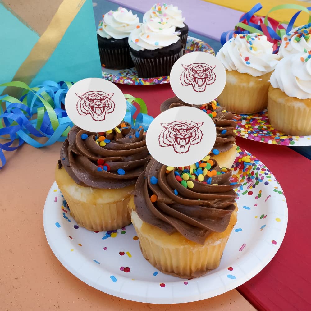 Morehouse College Secondary Logo Cupcake Picks Toppers Decoration Set Of 6