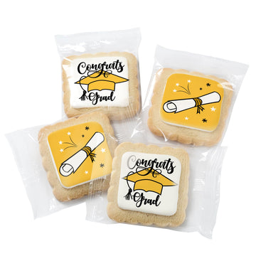 24 Graduation Cookies Gift Basket Box 2024 | Individually Wrapped | 4 Pack | Congratulations Congrats Grad For Women Men Kids |
