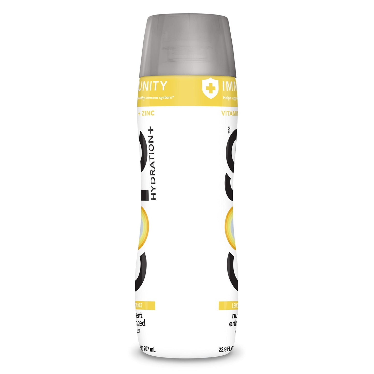 CORE Hydration+ Immunity, Lemon Extract Nutrient Enhanced Water with Vitamin C and Zinc, 23.9 Fl Oz Bottle (Pack of 12)