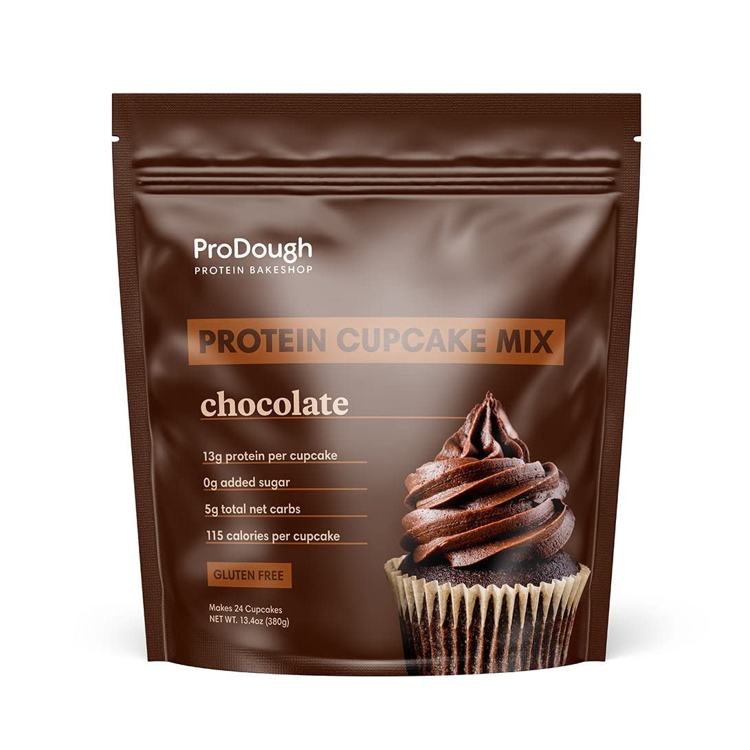 ProDough High Protein Gluten Free Cupcake Mix, Low Carb, 13g Protein, Keto Friendly, 13.4 Ounce