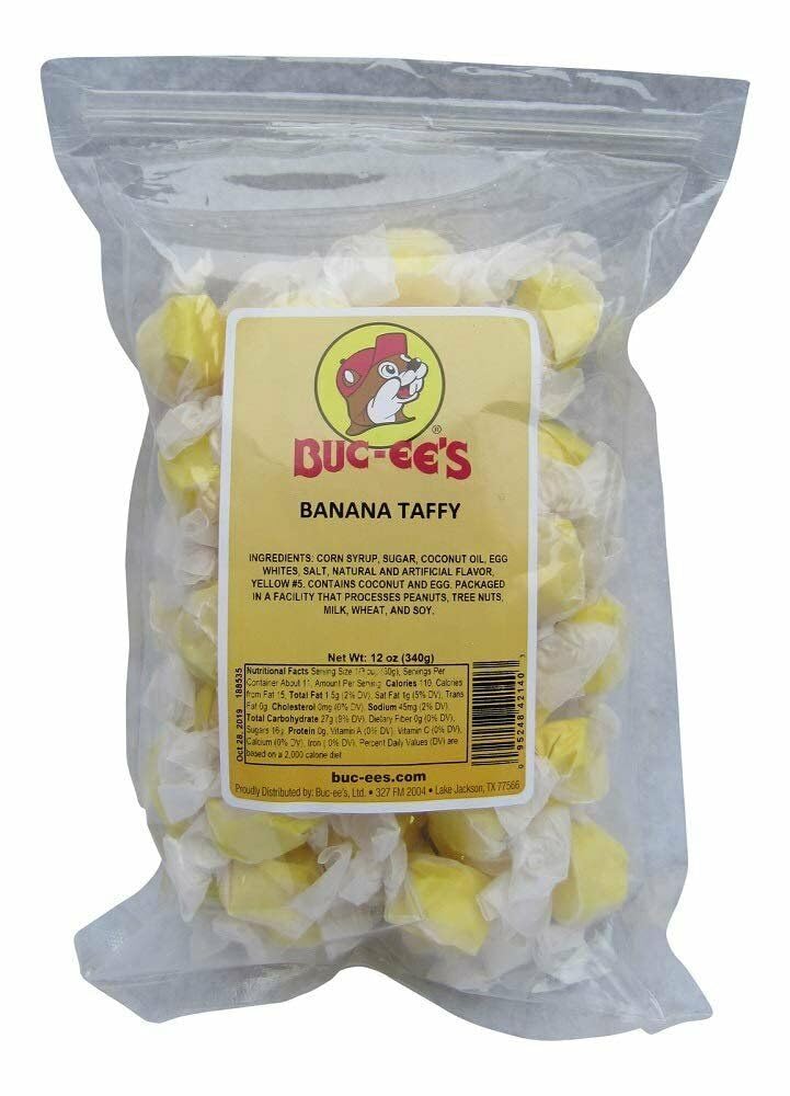 Buc-ees Taffy Candy – Chewy Fruity Salt Water Taffy Mix, 12 oz, Individually Wrapped for Piñatas & Easter Baskets