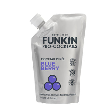 Funkin Blueberry Puree | 100% Real Fresh Fruit Juice for Cocktails, Drinks, Smoothies, Cooking 2.2 lbs with No Added Preservativ