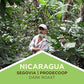Tiny Footprint Coffee - Fair Trade Organic Nicaragua Segovia Dark Roast | Whole Bean Coffee | USDA Organic | Fair Trade Certifie