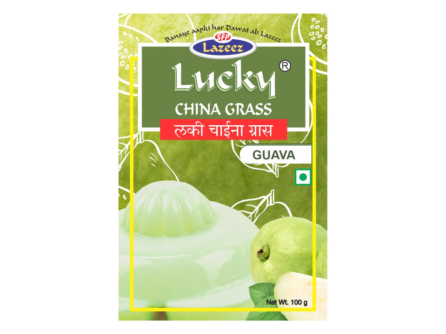 Lucky China Grass (Guava Flavor 100 Gm)[Pack Of 5]