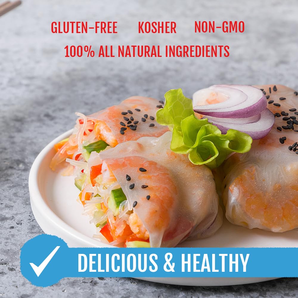 Best of Thailand Brown Rice Paper Wraps - Pack of 3, Non-GMO, Gluten-Free, Vegan, Kosher for Passover