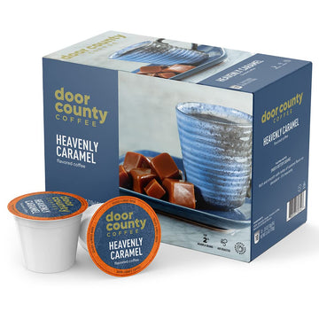 Oor County Coffee Heavenly Caramel Flavored Coffee Ground | 10 Count Single Serve Cups | Medium Roast | 100% Specialty Arabica C