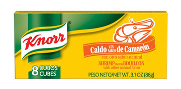 Knorr Bouillon Cubes, Shrimp 3.1 oz -- 8 Boxes With 8 Cubes Per Box