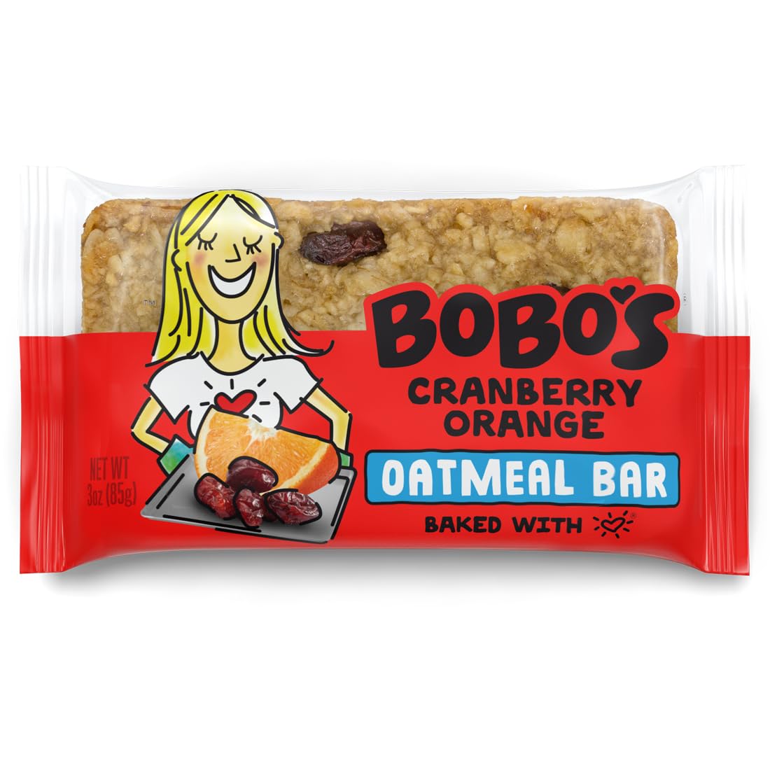 Bobos Oat Bars, Gluten Free, Cranberry Orange Flavor, Pack of 12, Whole Grain Oats, Brown, Model 102-D