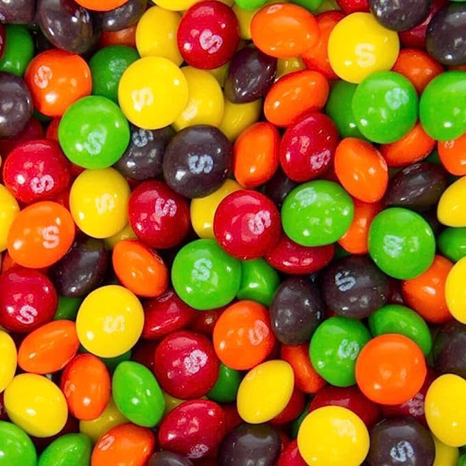 KLUB BULK Skittles Candy Bulk Assortment - Fun Size Coated Fruit Chews - 4 lbs - Orange