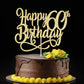 Gold Glitter Happy 60Th Birthday Cake Topper,Cheers To 60 Years,Happy 60Th Birthday Cake Topper,60Th Anniversary Cake Topper, Me