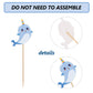 Boao Narwhal Cake Toppers, Ocean Birthday Party Decorations, 48 Count, Paper, Blue/Pink/Light Blue/Yellow/Light Green/Orange