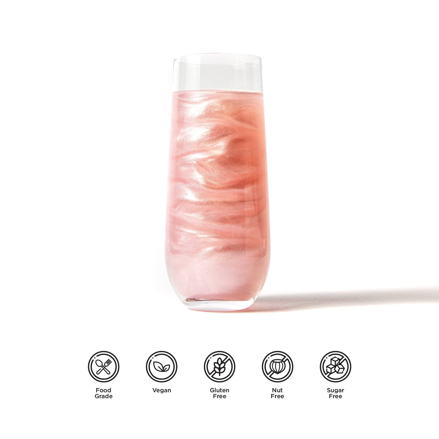 Blacksherbet Cotton Candy Pink Edible Glitter For Drinks 5 Grams | Kosher Certified | Drink Glitter And Luster Dust For Cake, Cake Pops, Edible Glitter Cocktails Food, Cocktail Glitter