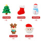 Ercadio 25 Pack Resin Christmas Cupcake Toppers Santa Claus Snowman Christmas Tree Cupcake Picks Resin Socks Cupcake Toppers For