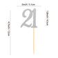 Sumerk 21 Cupcake Toppers, Silver Glitter, 24PCS, Paper, Small, 21st Birthday Anniversary Party Decorations