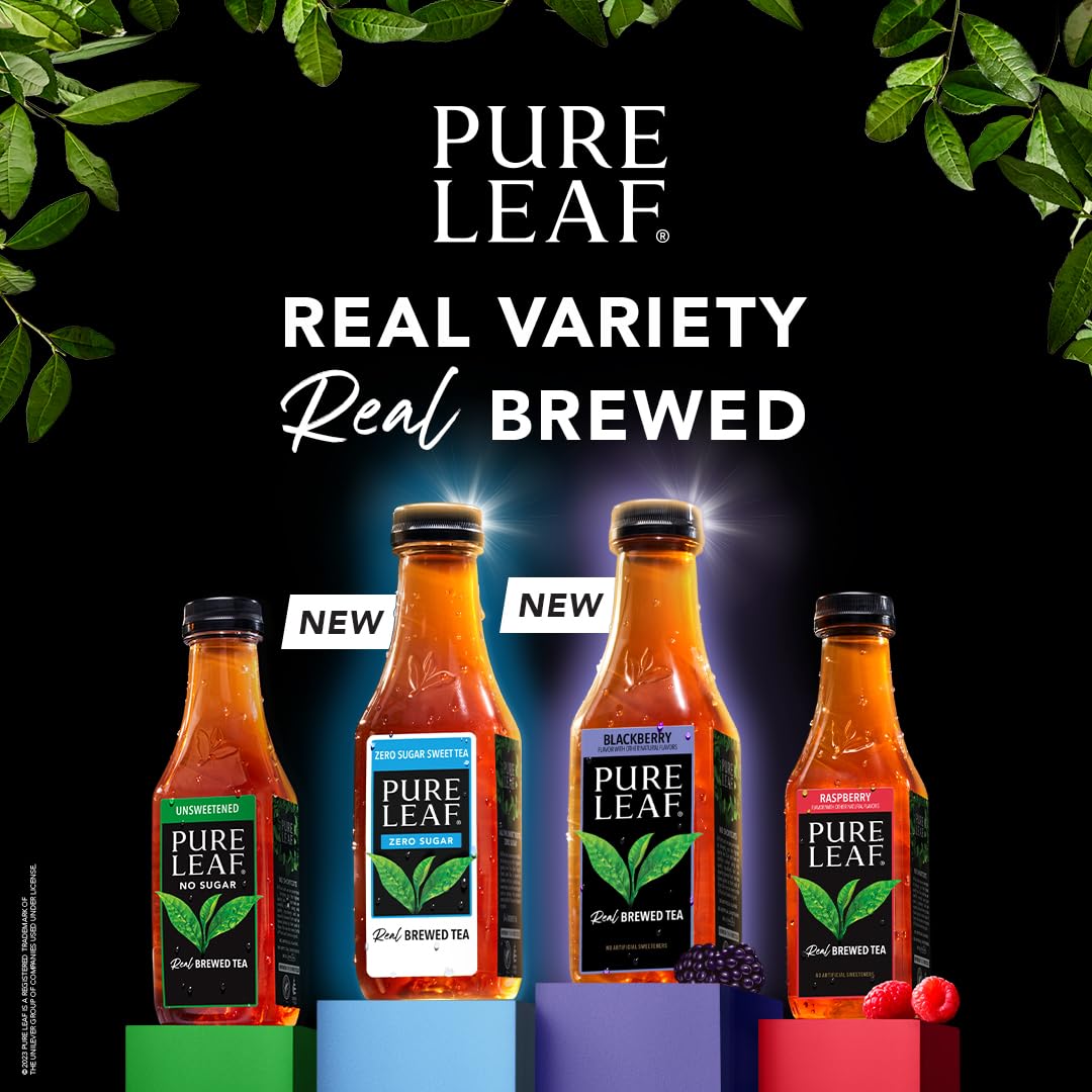 Pure Leaf Iced Tea, Blackberry, 18.5 Fl Oz Bottles (Pack Of 12)