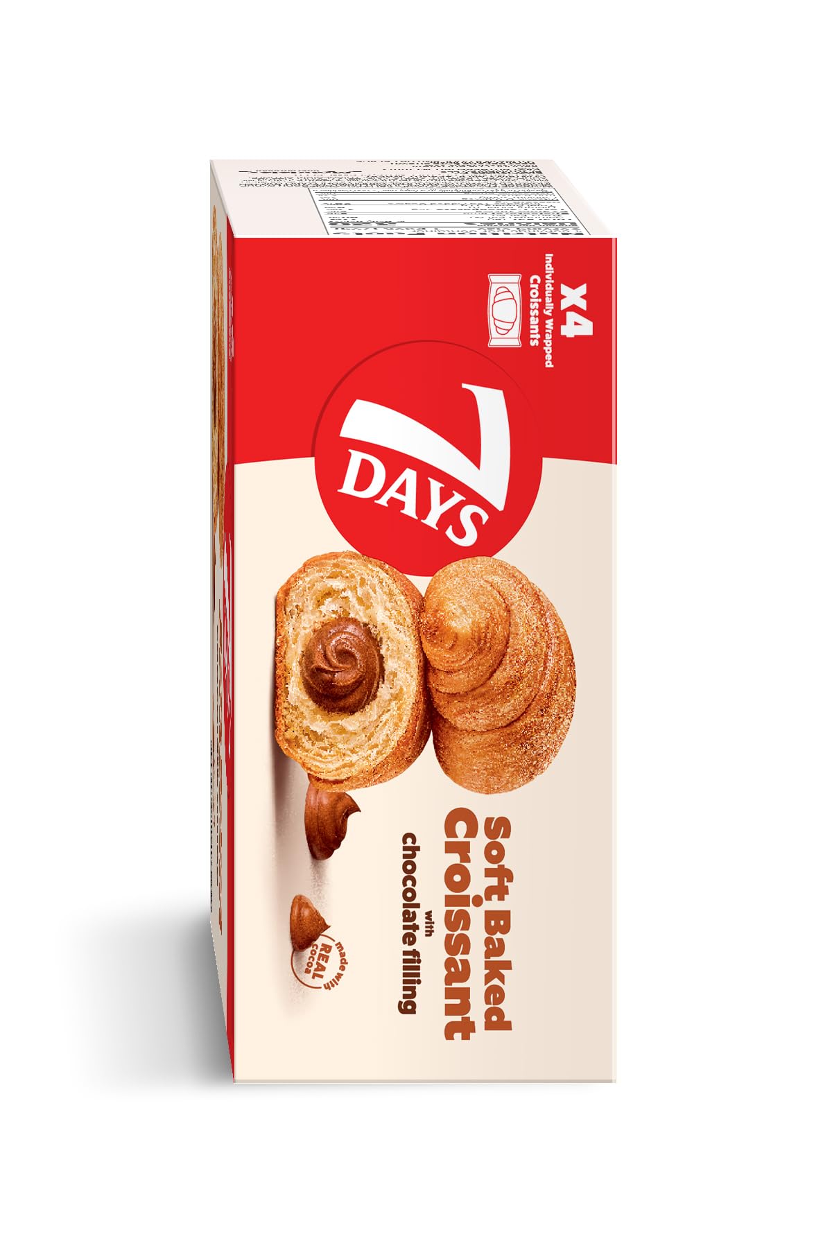 7Days Soft Croissant Multipacks (16 Pack), Chocolate, 4 Boxes, Non-Gmo Breakfast Pastry (2.12Oz, Pack Of 16)