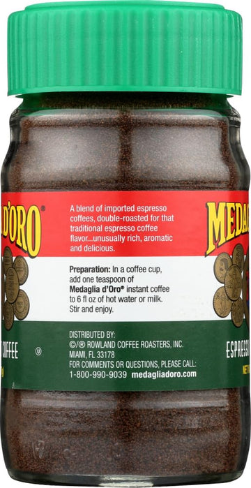 Medaglia D'Oro Instant Espresso Coffee, 2-Ounce Jars (Pack Of 3)