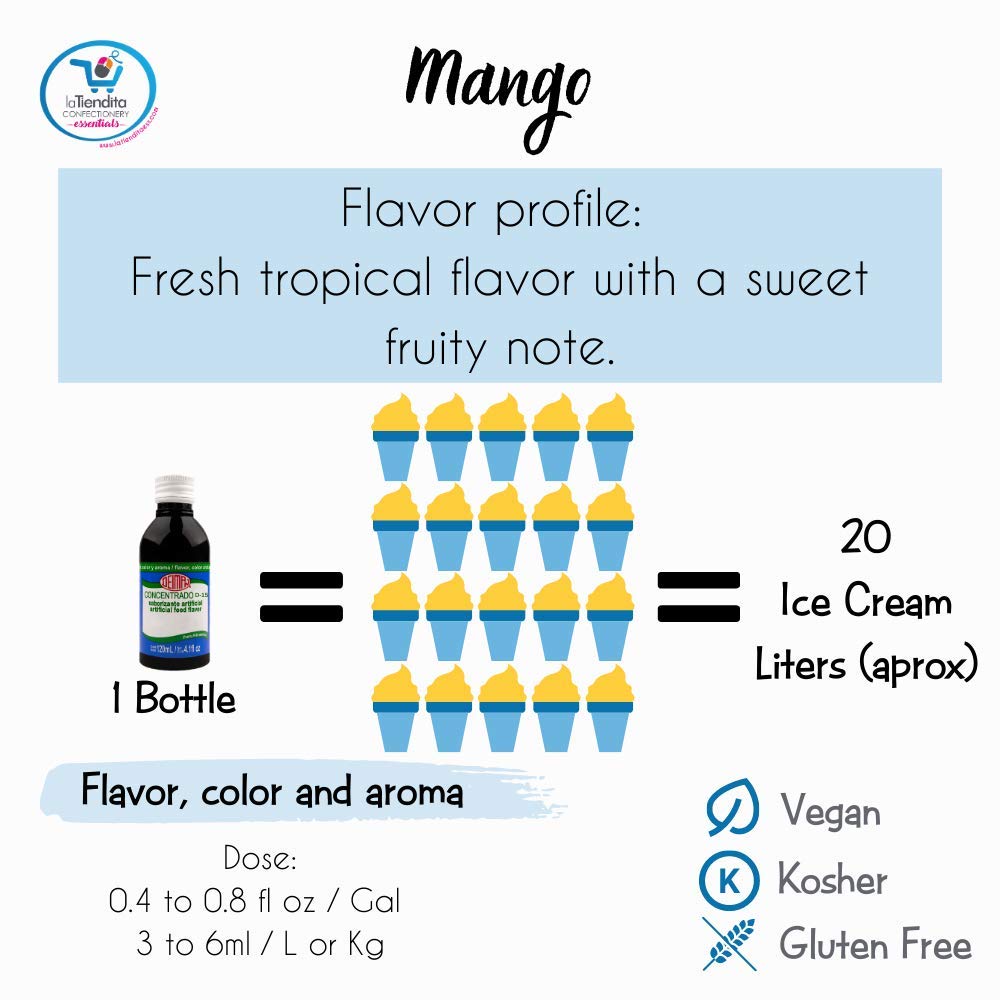 Deiman Artificial Food Flavoring Mango C (4 Fl.Oz.)
