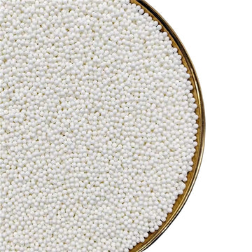Sprinkles, White Edible Pearl Sprinkles for Cake Decorations, Baking, Ice Cream, Cookies, Cupcake Topper Edible Pearls Sprinkles
