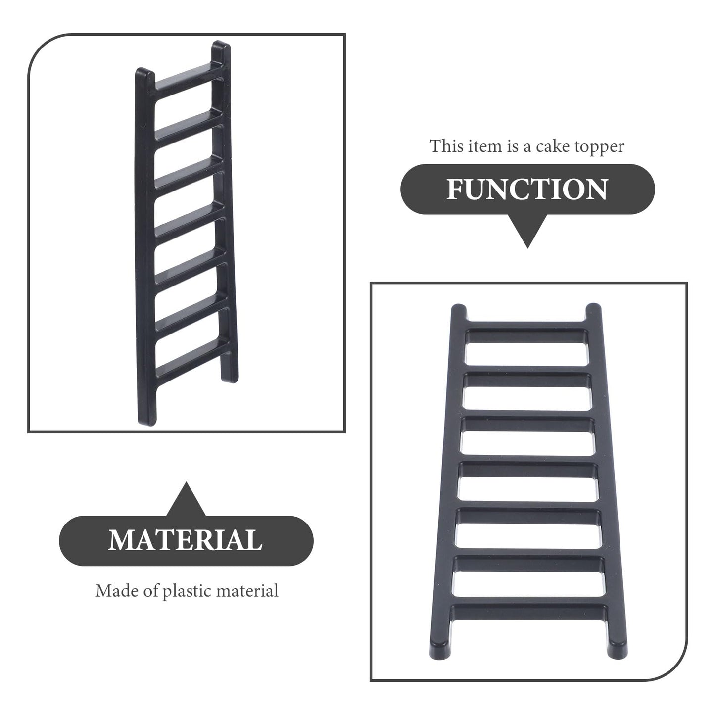 jojofuny Mini Ladder Cake Toppers Sponge Step Ladder Cake Decoration Fairy Furniture Ladder Ornament Miniature Plastic Ladder fo