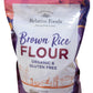 Organic Brown Rice Flour - Brown Rice Flour for Baking, Pancakes, Thickening Sauce & More - Nutrient-Rich Gluten Free - Easy to 